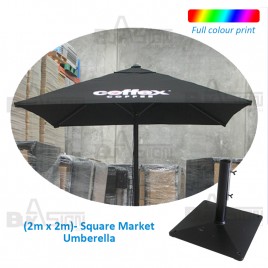 2M Square Cafe Umbrella, Logo Print NOT Included